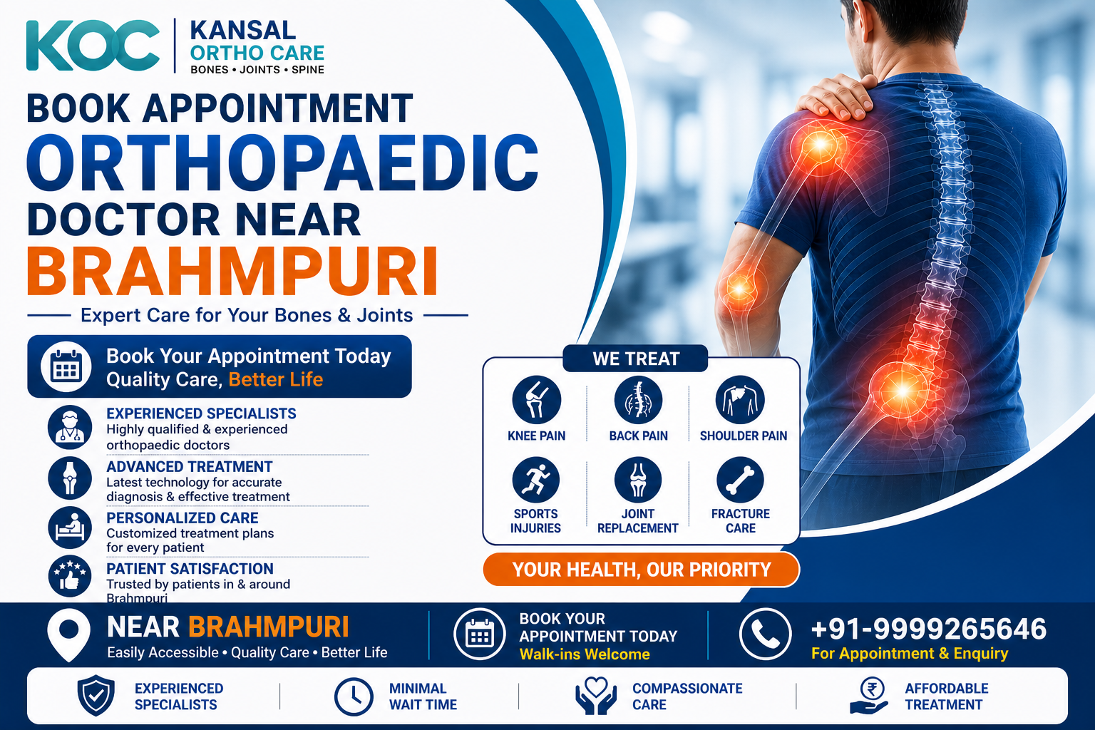                                  Book Appointment Orthopaedic Doctor Near Brahmpuri                                 